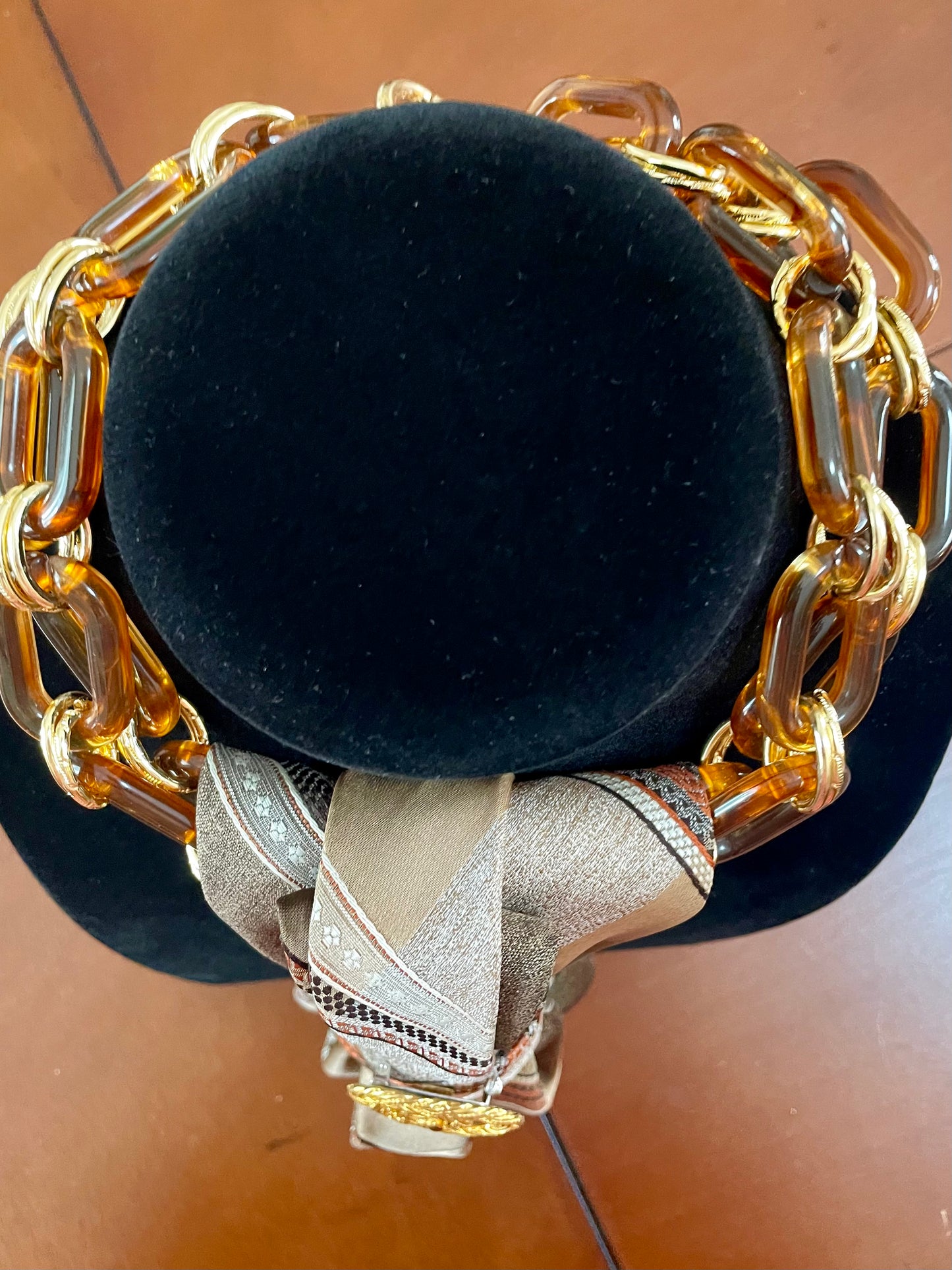 Brown Wembley Vintage Necktie Necklace