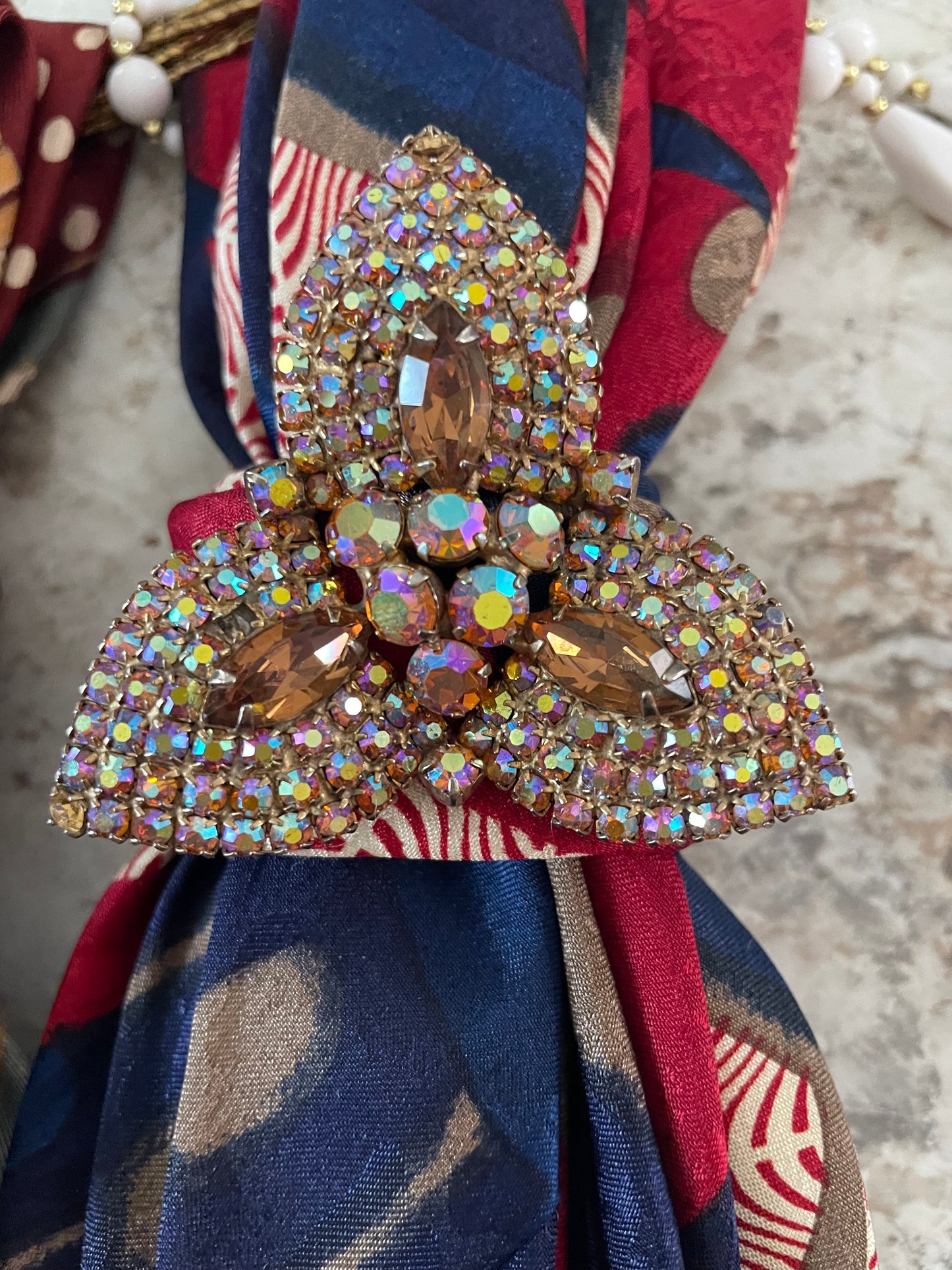 Vintage Triad Beaded Necktie Necklace