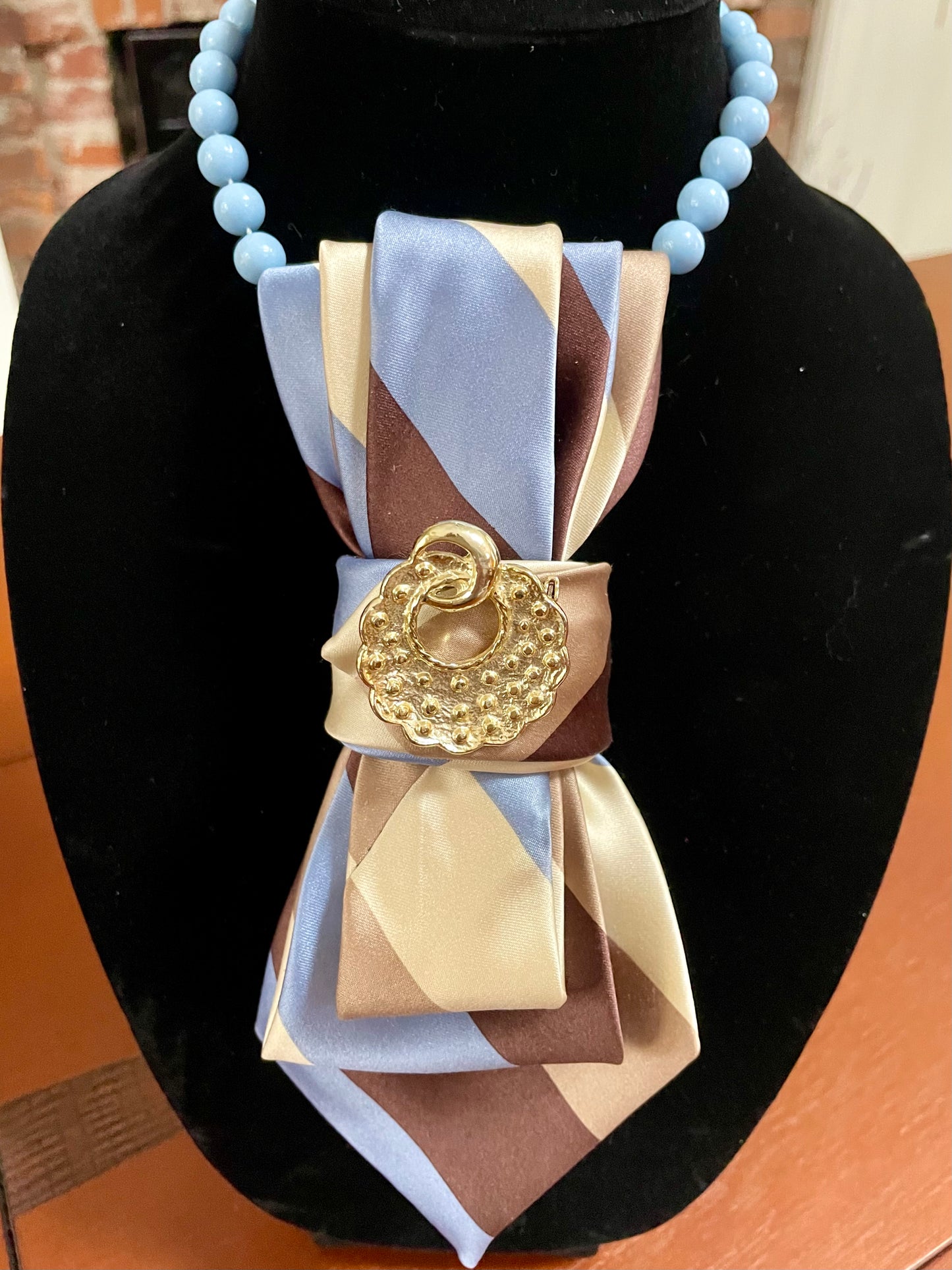 Baby Blue Beauty Necktie Necklace