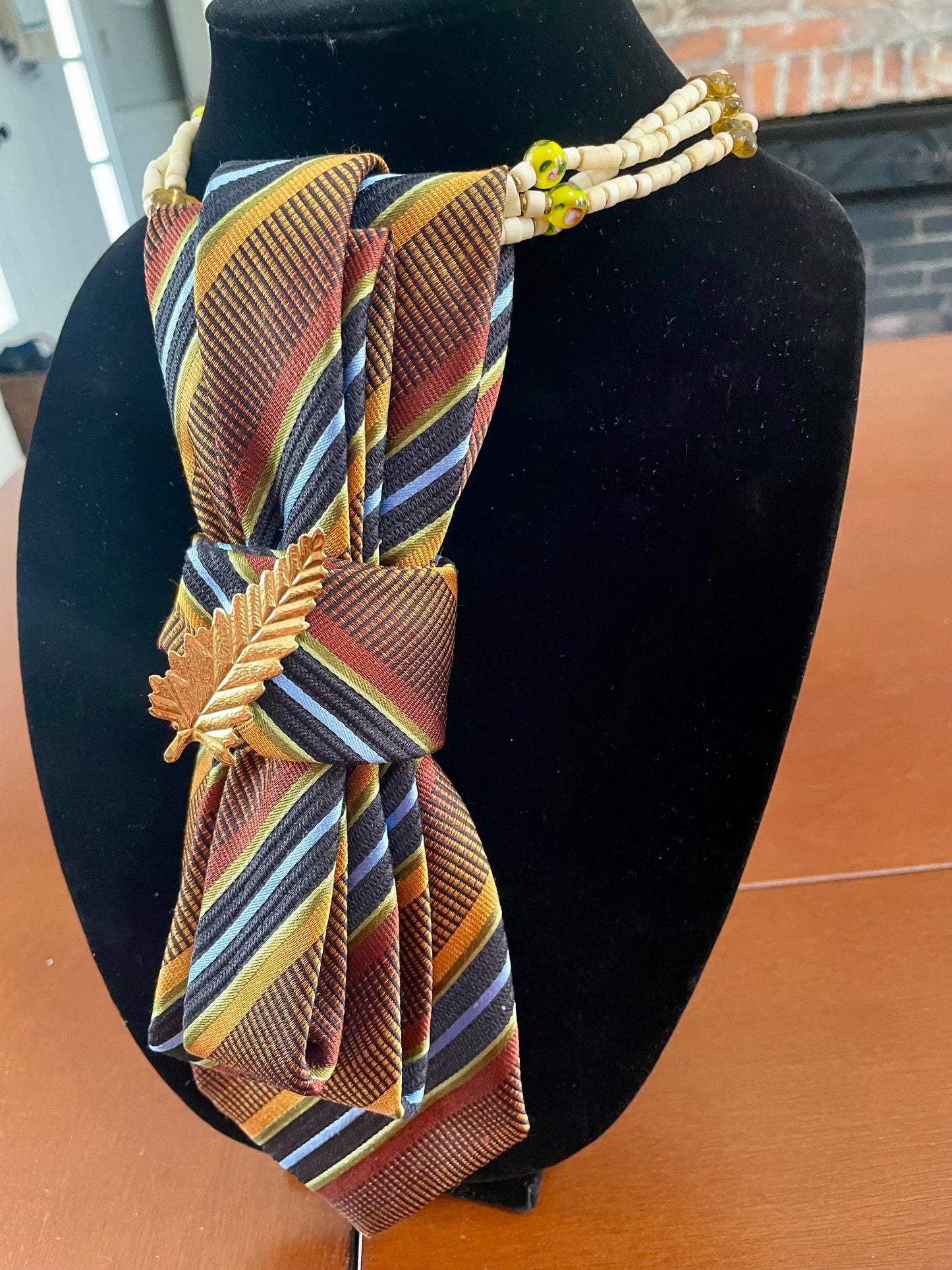 “Color Me Fall” Vintage Necktie Necklace
