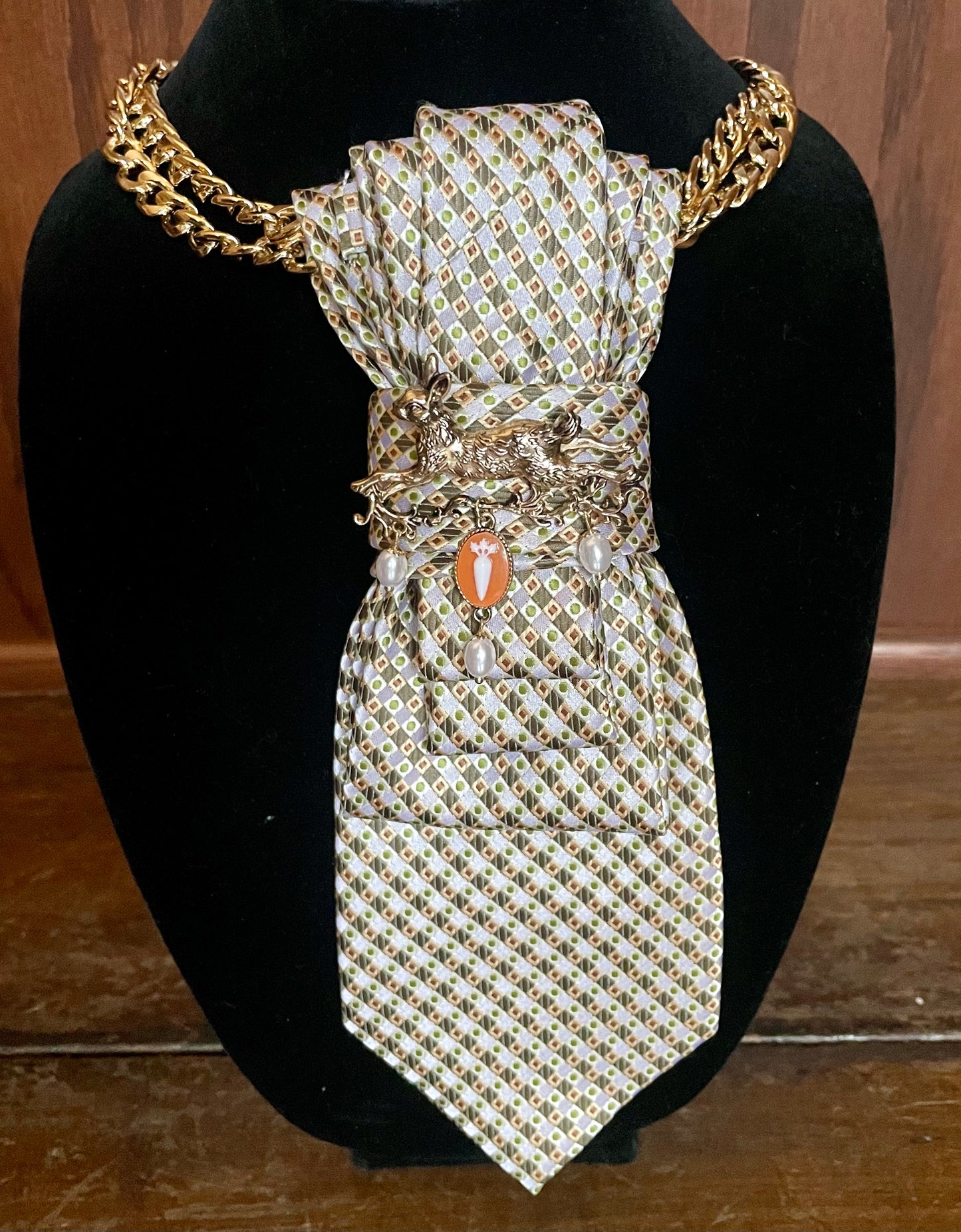 Vintage Bunny Classic Necktie Necklace