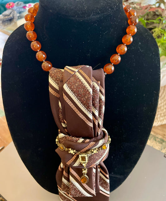Retro Showstopper Necktie Necklace