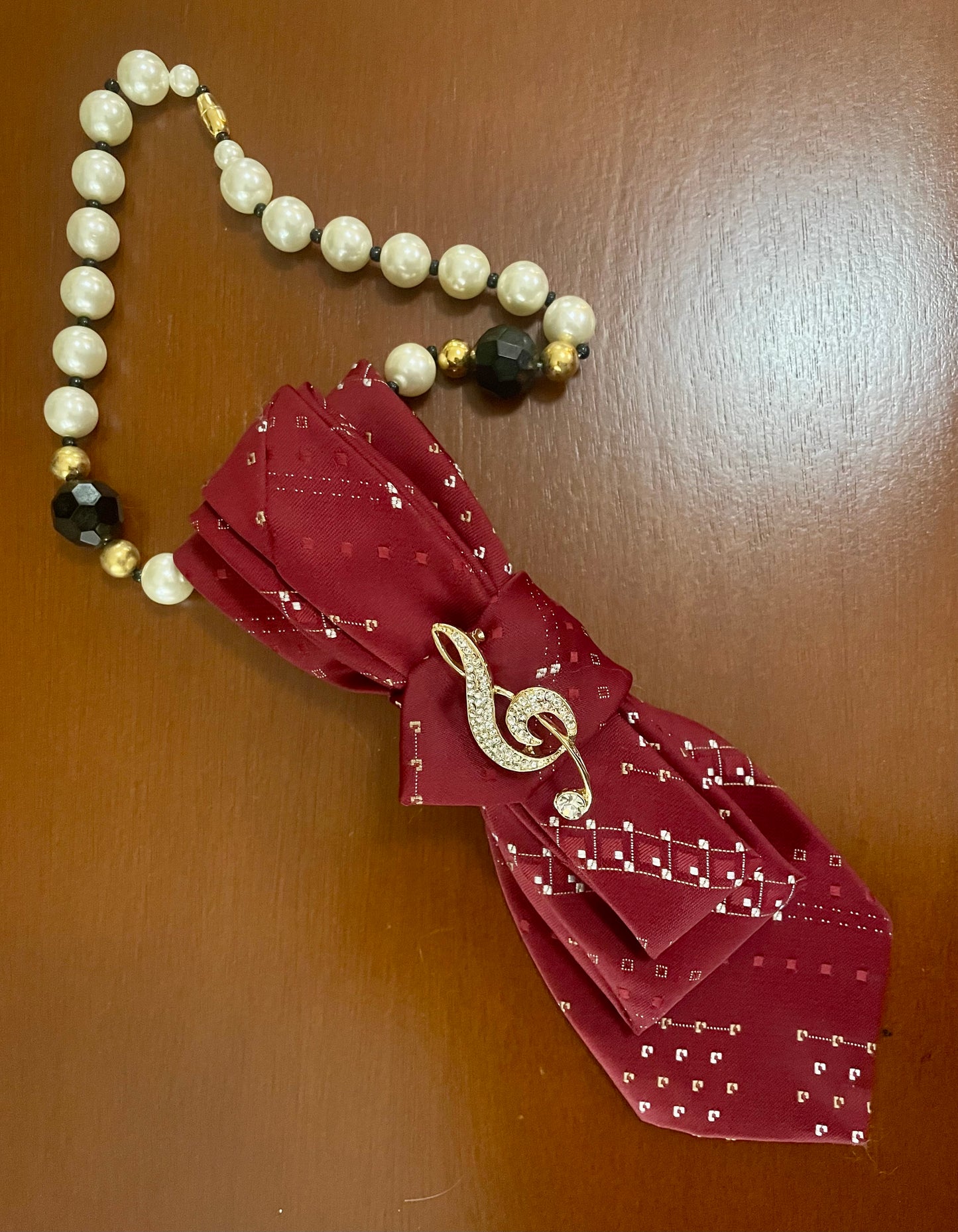 Music Note Necktie Necklace