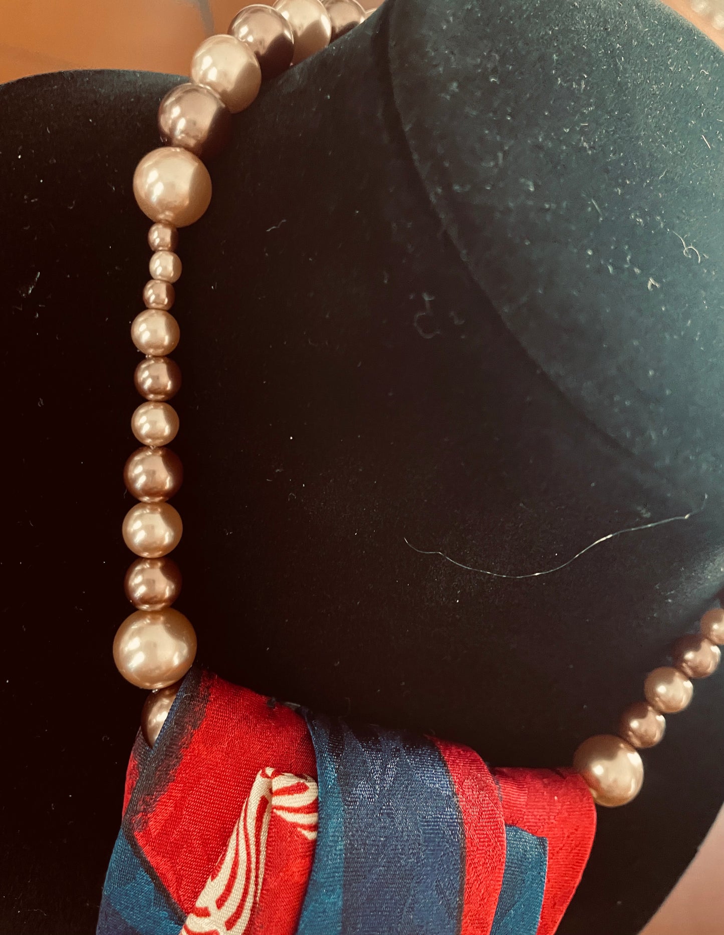 Vintage Triad Beaded Necktie Necklace