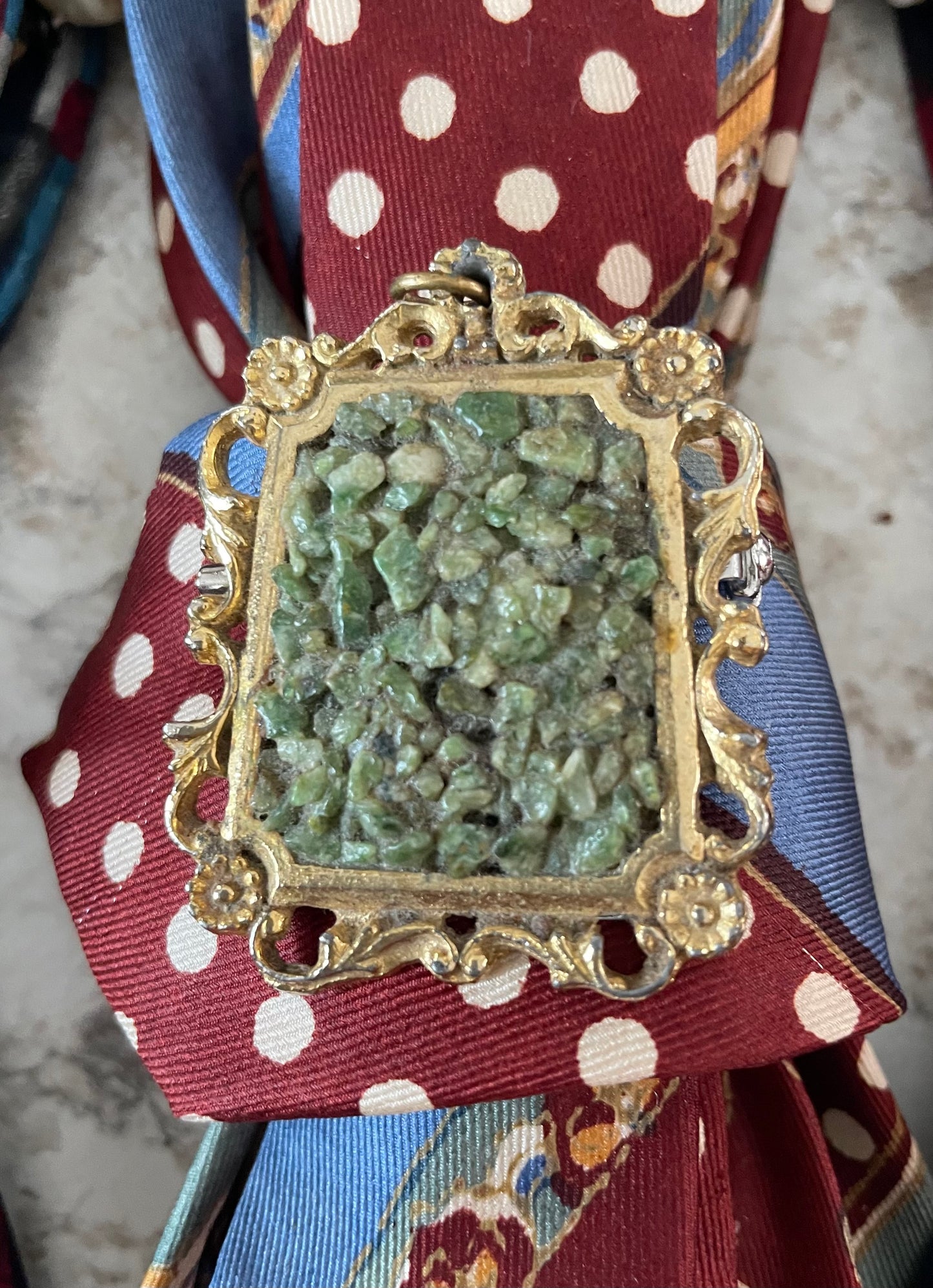Playful Vintage Rocks! Necktie Necklace
