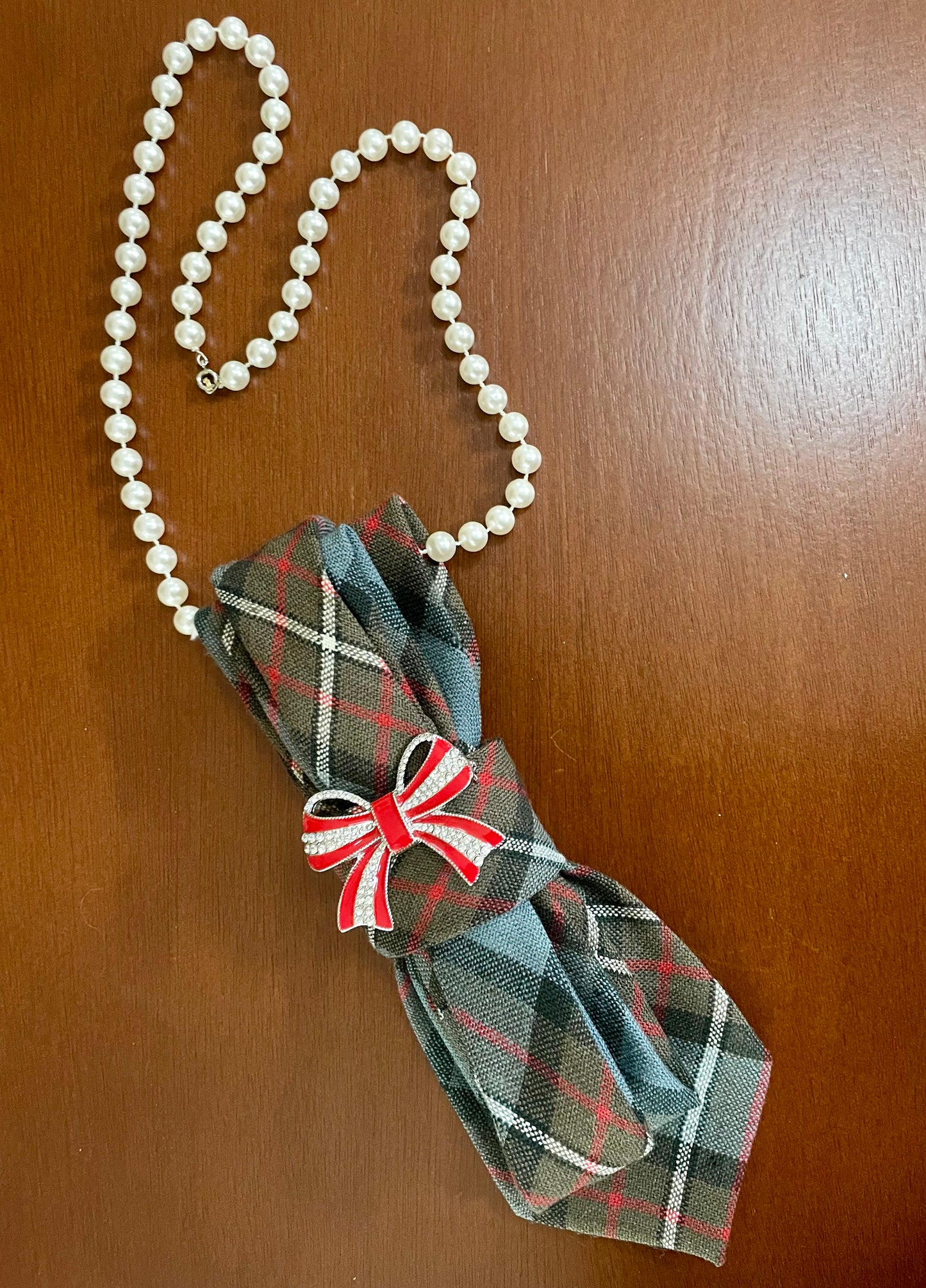 A Scottish Holiday Necktie Necklace