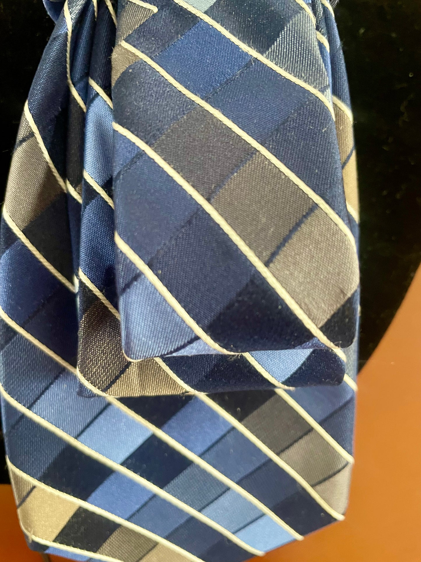 Striped Blue Beauty! Necktie Necklace