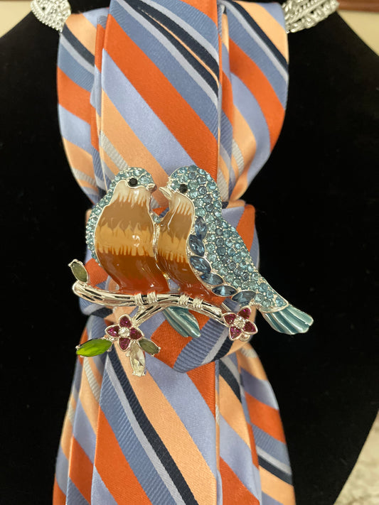 Pretty Lovebirds Necktie Necklace