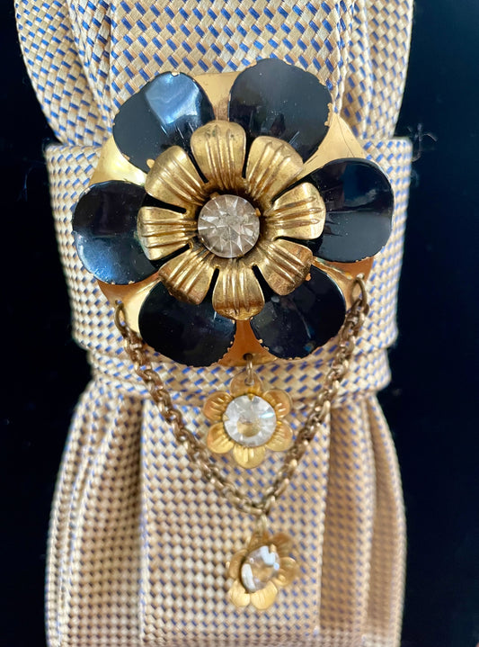 Winter Floral Necktie Necklace