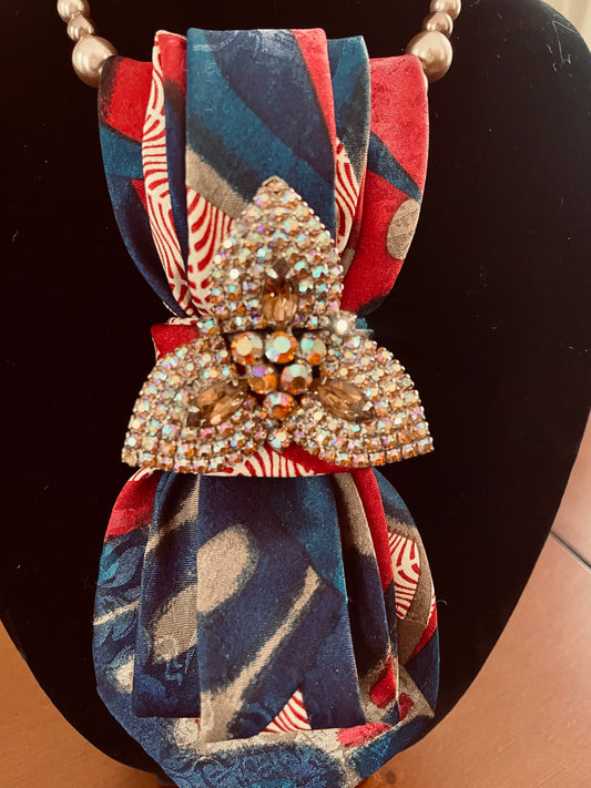 Vintage Triad Beaded Necktie Necklace