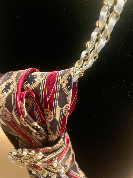 Etienne Aigner Upcycled Statement Necktie Necklace