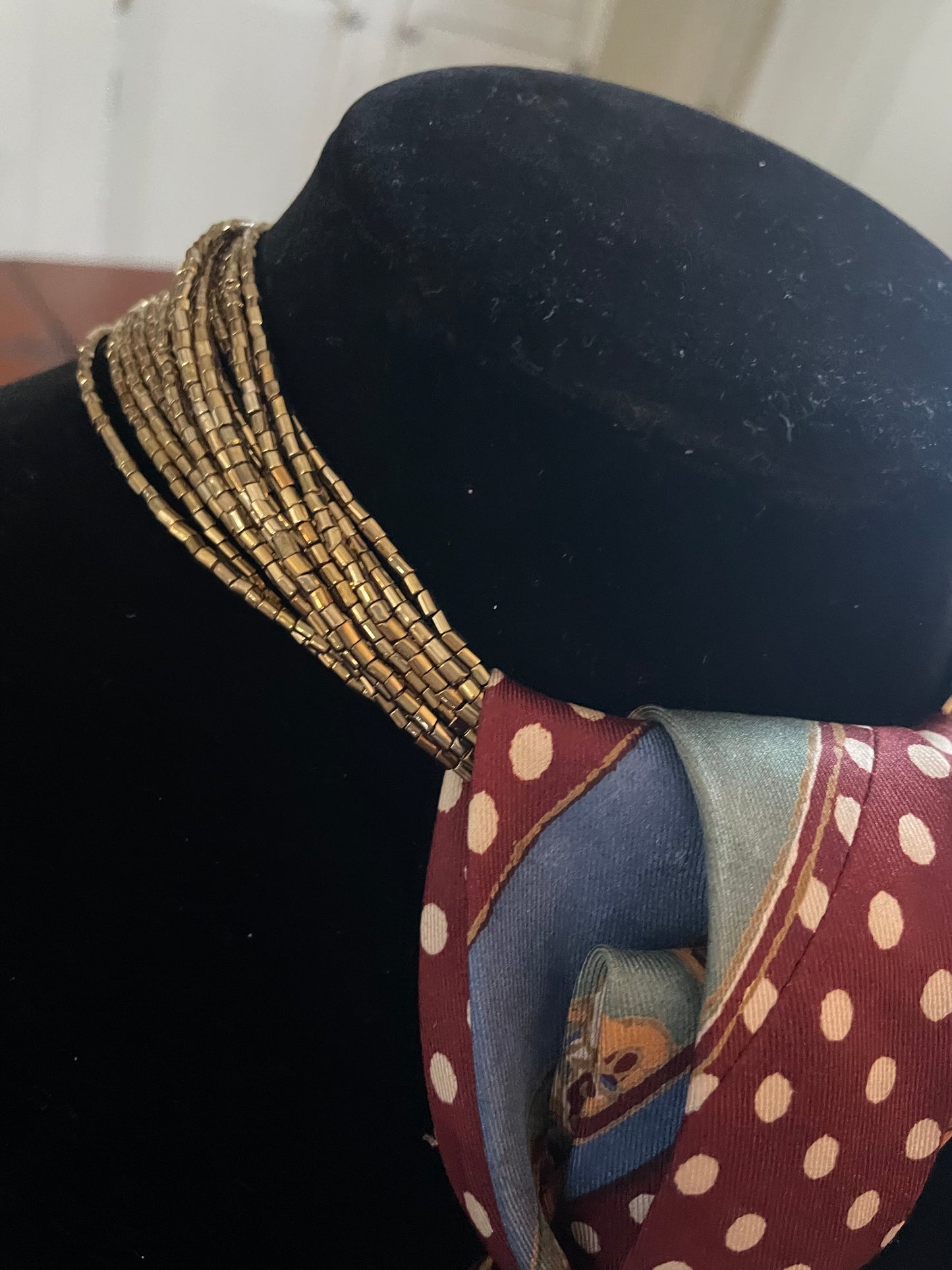 Playful Vintage Rocks! Necktie Necklace