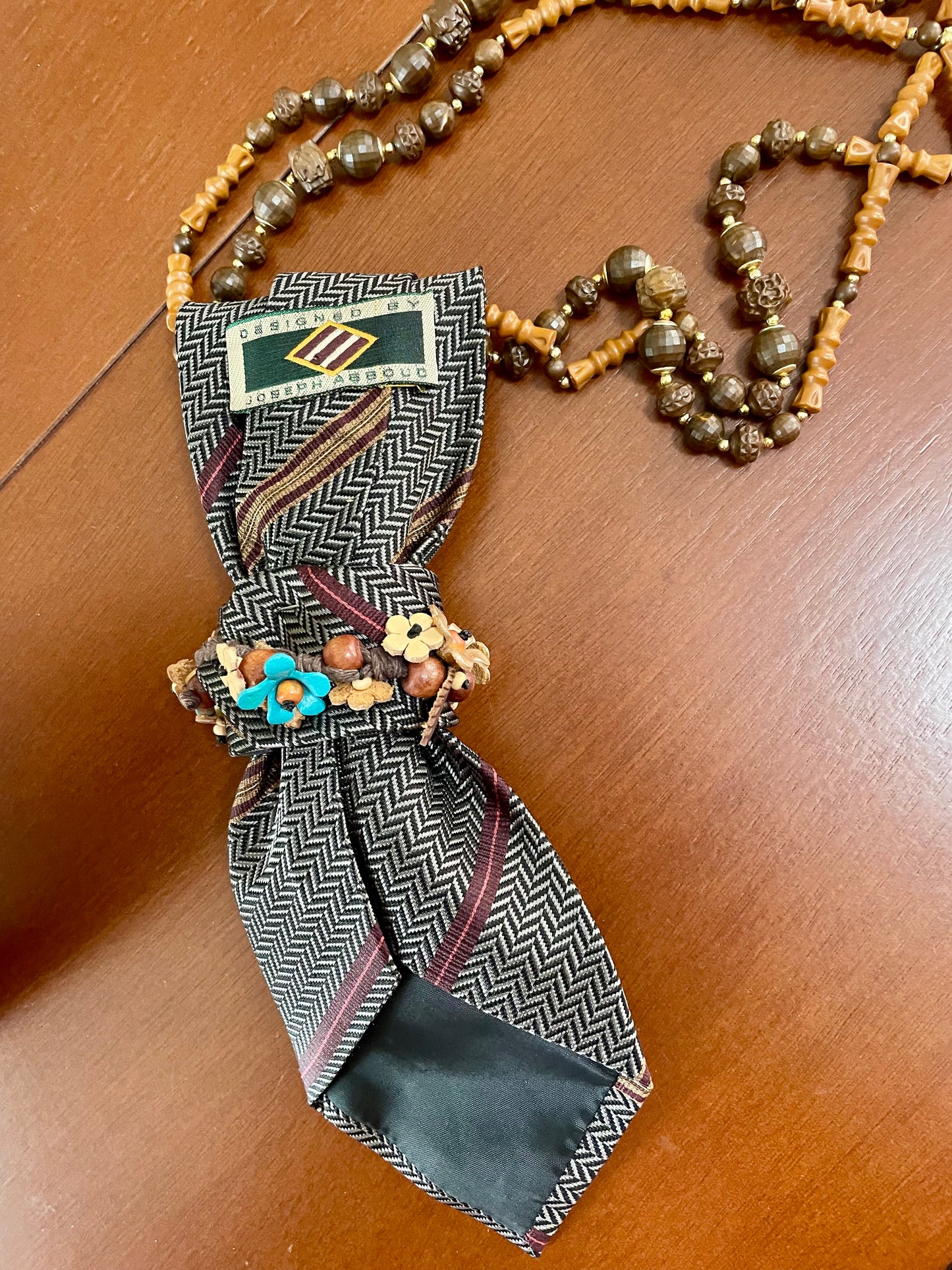 Natural Vintage Hippie Necktie Necklace