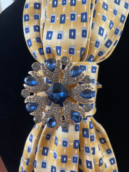 Yellow and Blue for YOU Necktie Necklace