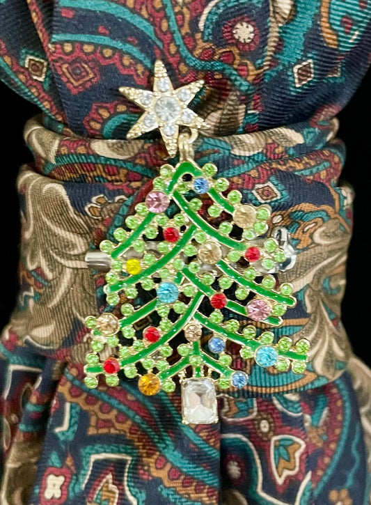 Tinsel Tree Necktie Necklace