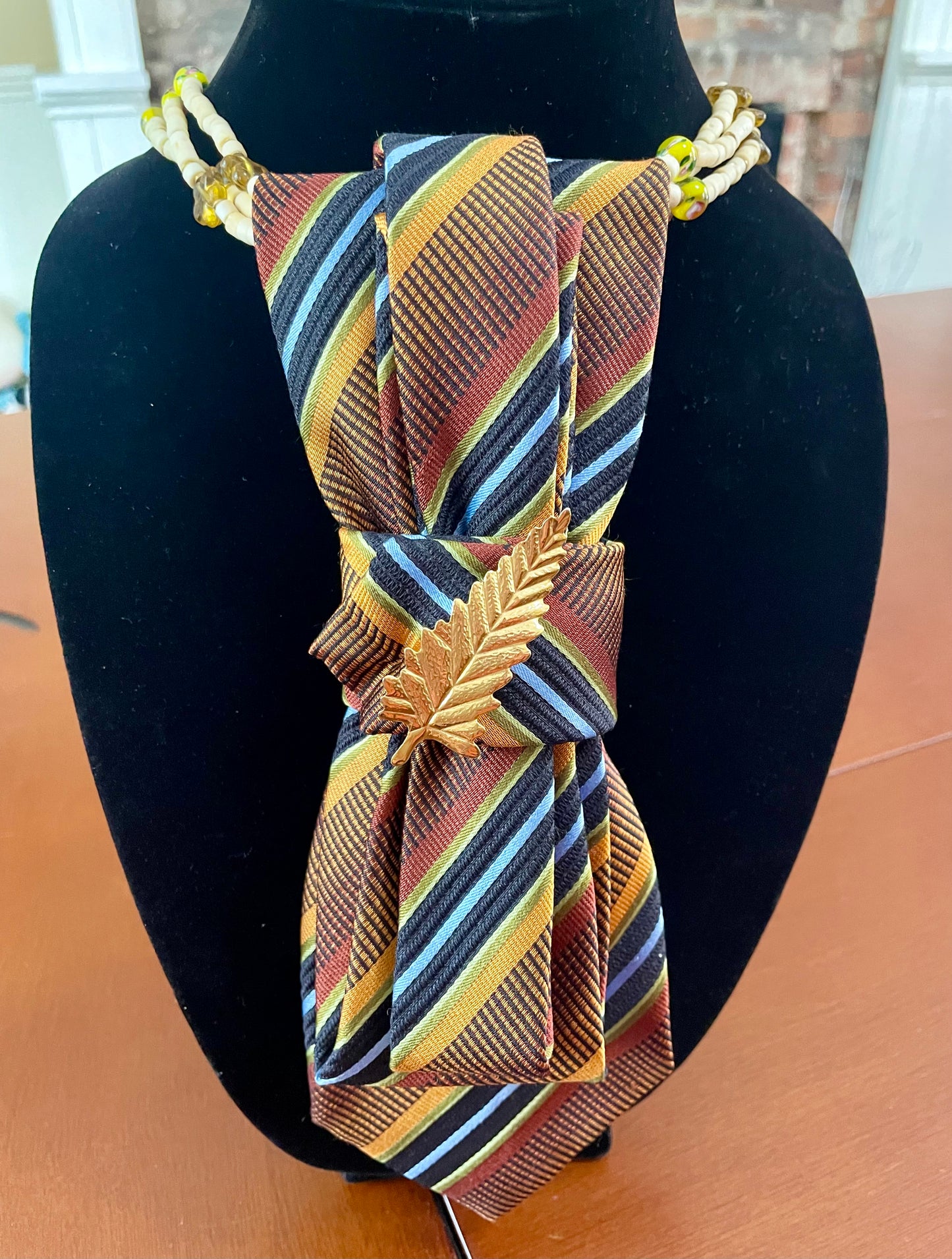 “Color Me Fall” Vintage Necktie Necklace