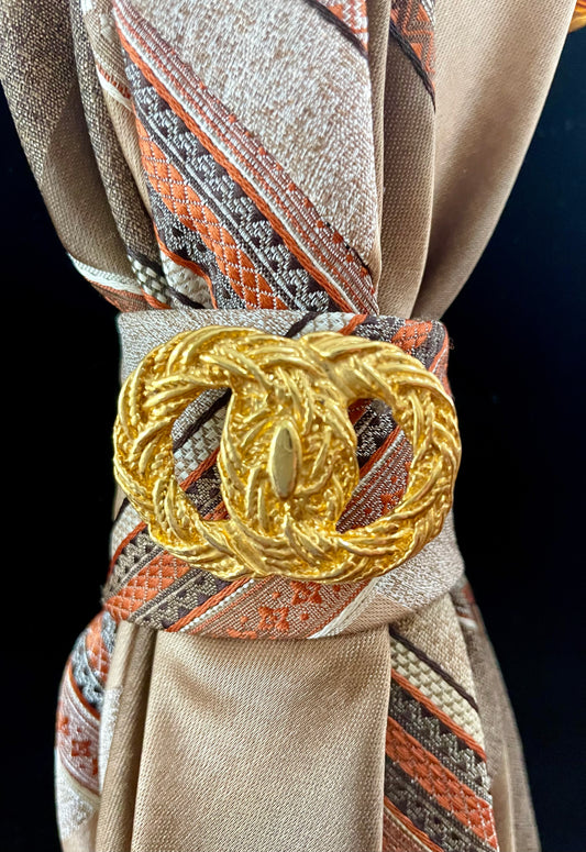 Brown Wembley Vintage Necktie Necklace