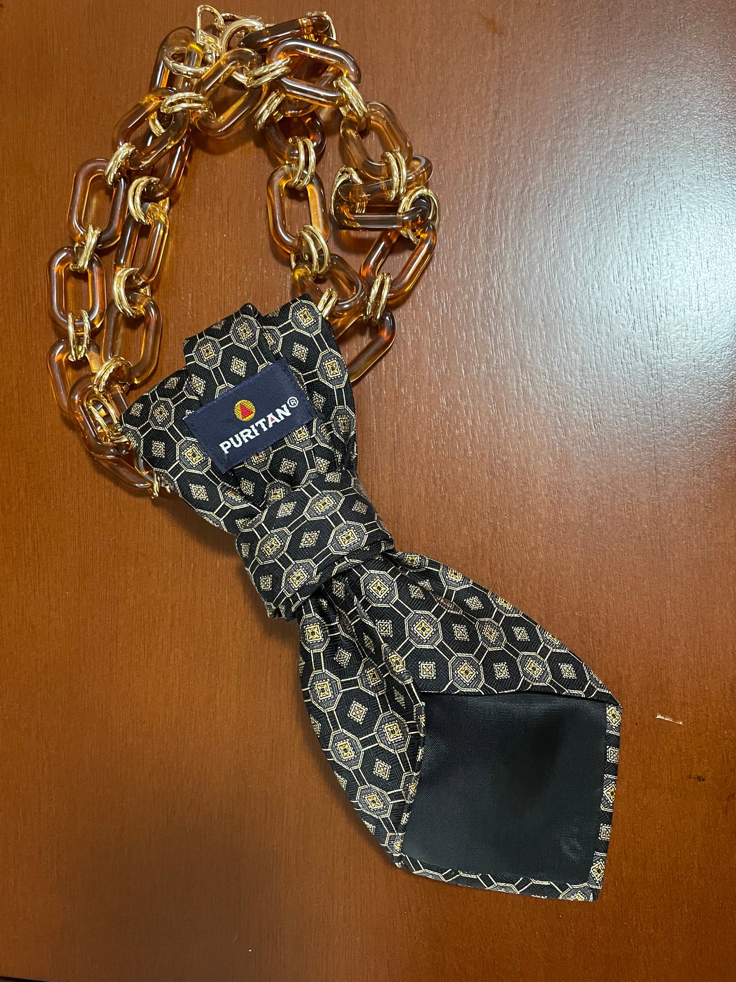 The Double Buckle Necktie Necklace