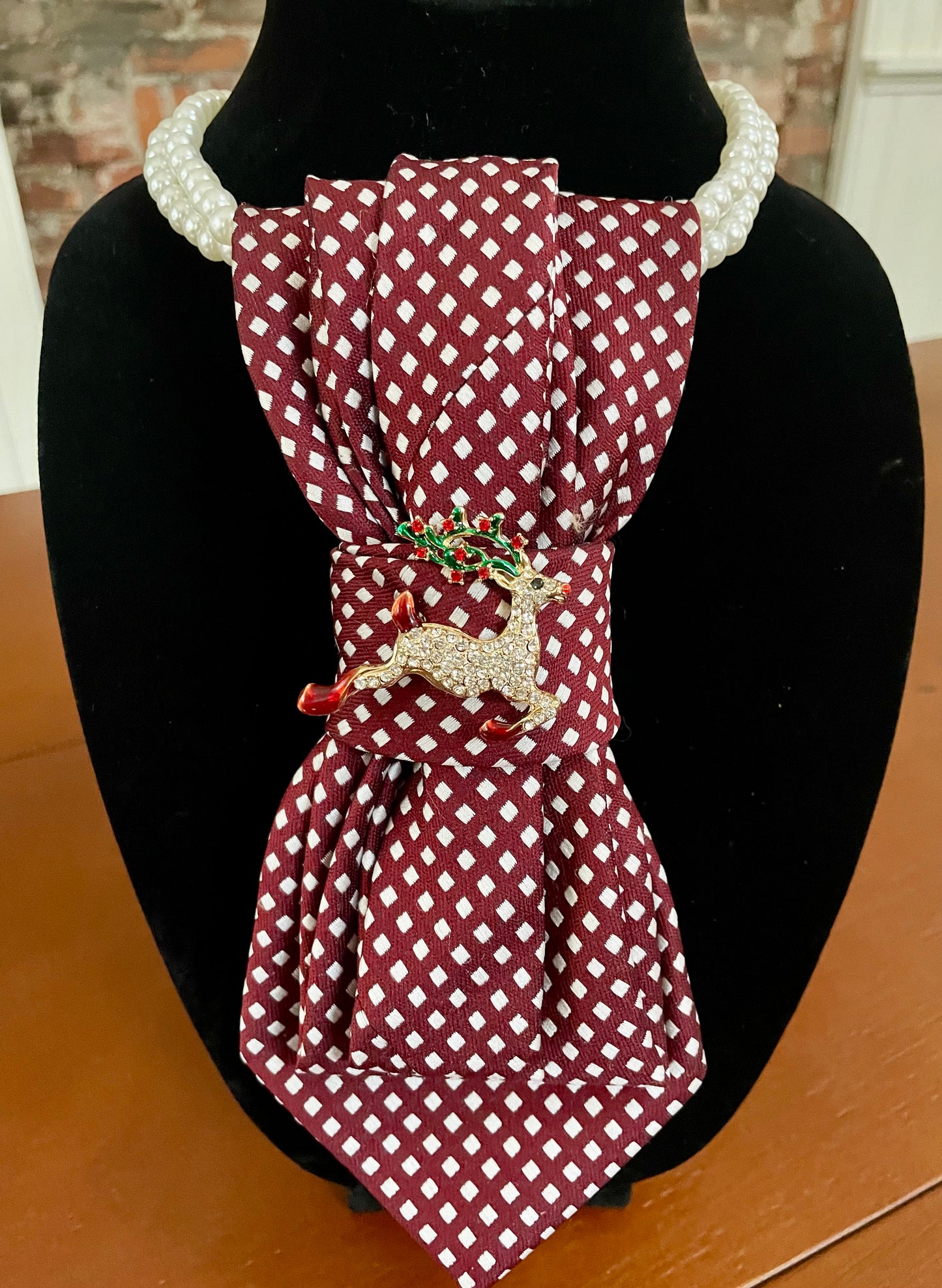 Rudolf Red Necktie Necklace