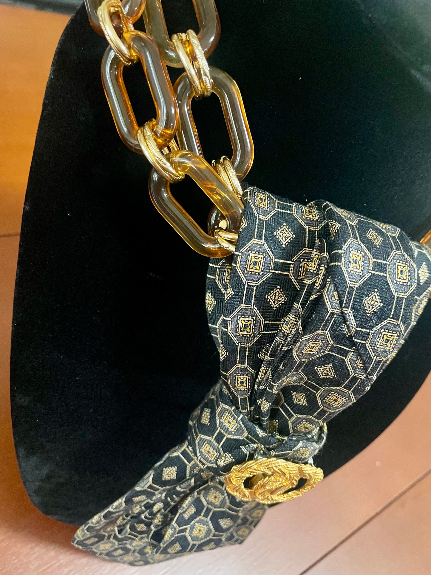 The Double Buckle Necktie Necklace