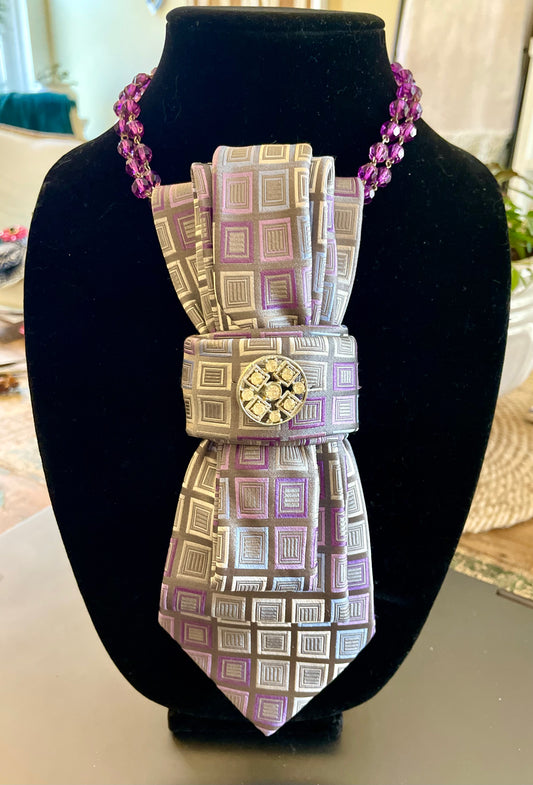 Happy Squares Necktie Necklace