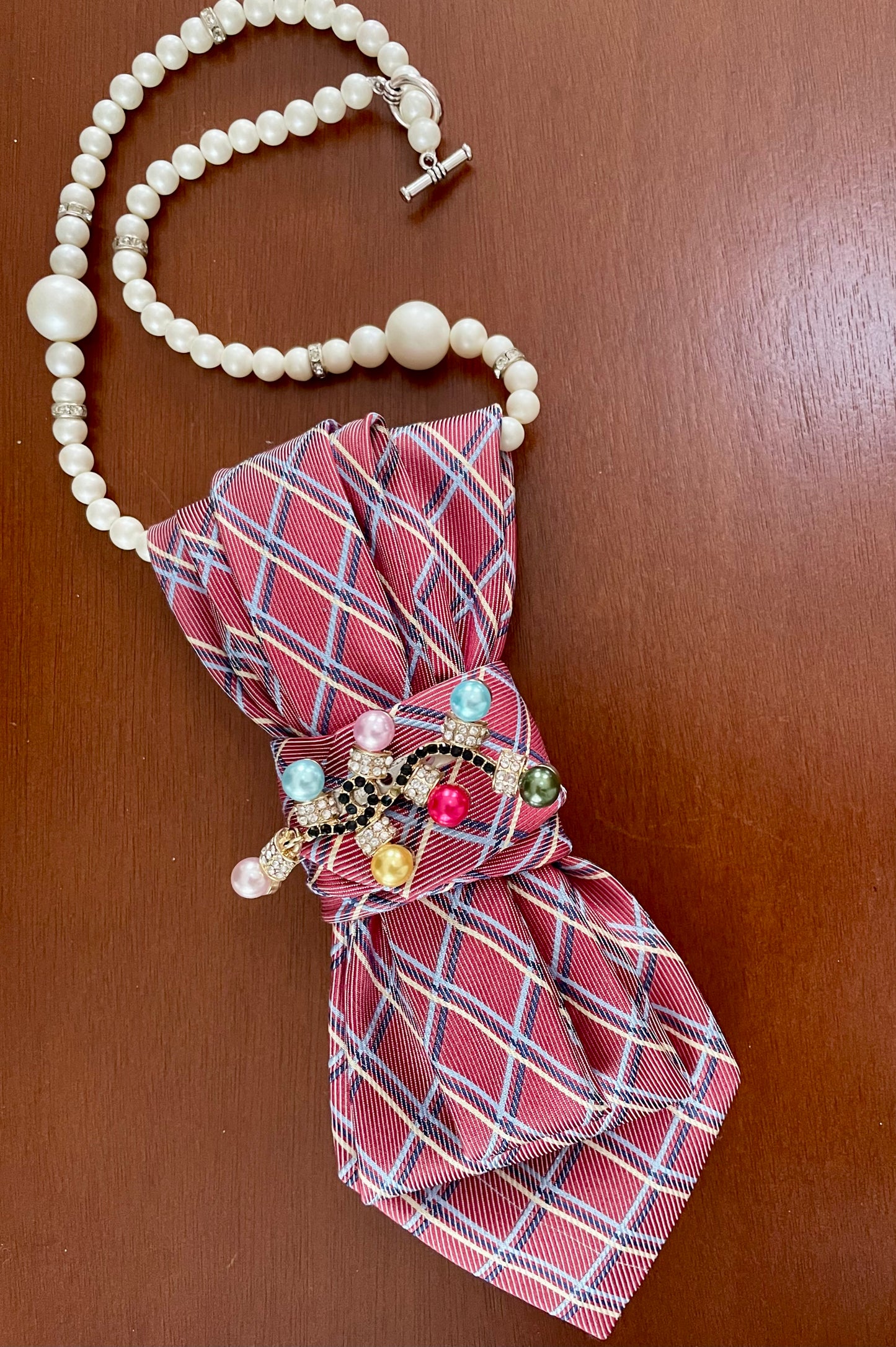 Pretty, Preppy, Lightbulb Necktie Necklace