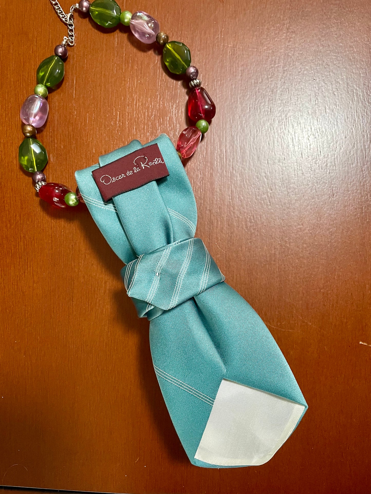 Oscar de la Renta Necktie Necklace