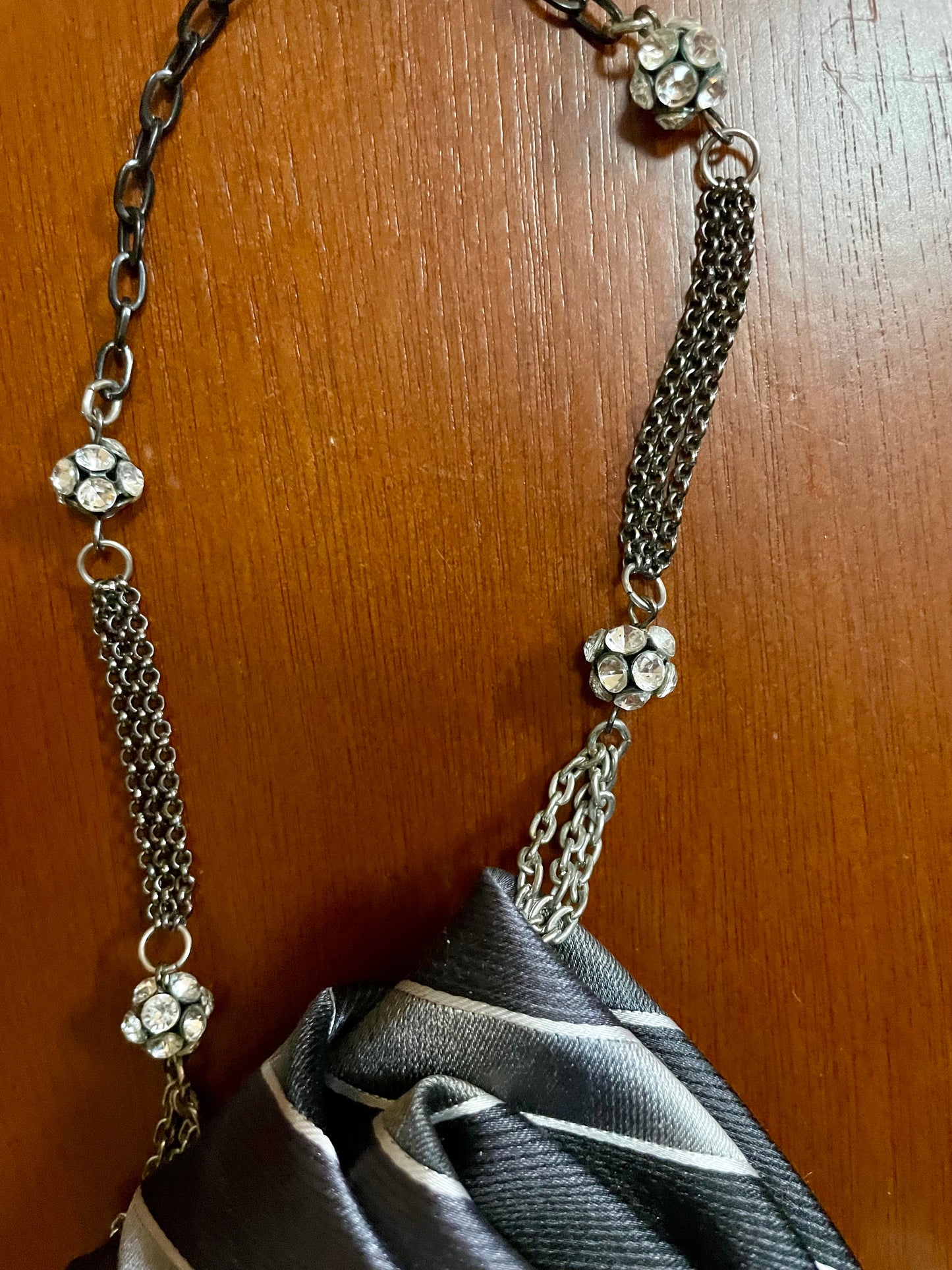 Grey Skies Windy Days Necktie Necklace