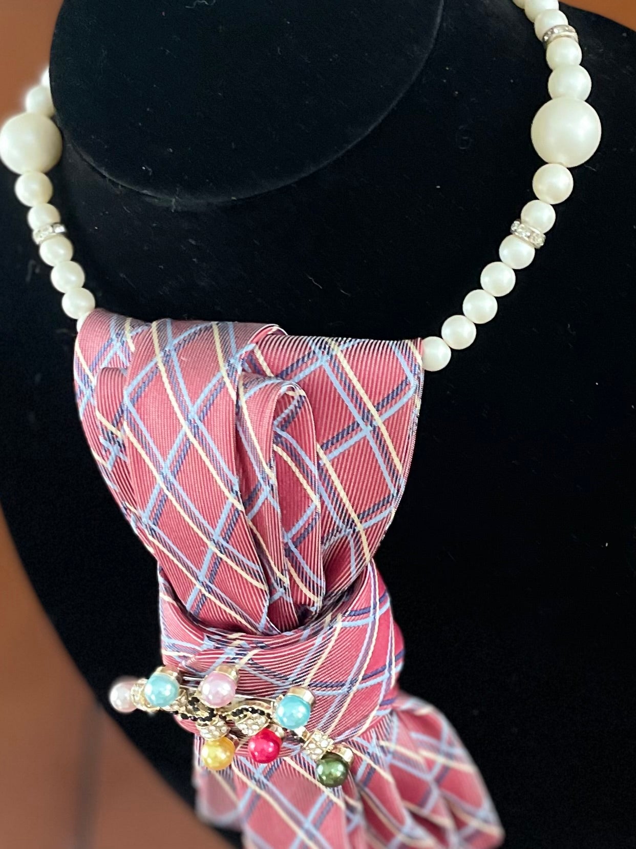 Pretty, Preppy, Lightbulb Necktie Necklace