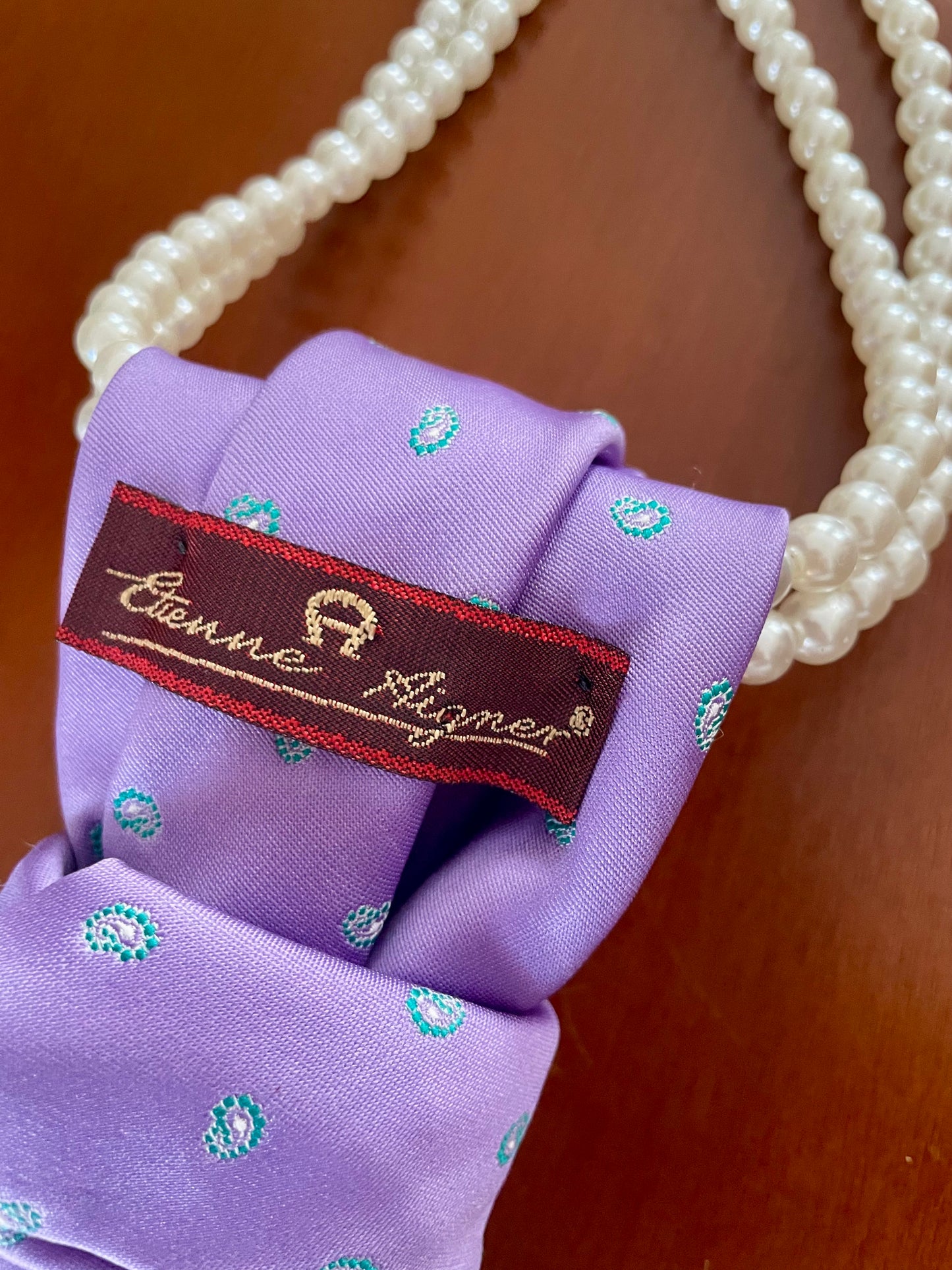 Preppy Purple Pop Necktie Necklace