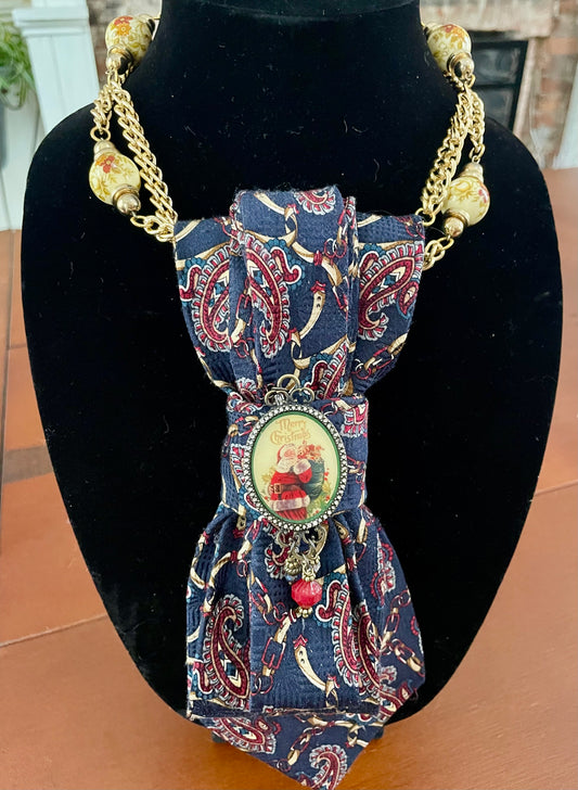 Old-time Holiday Cheer Necktie Necklace
