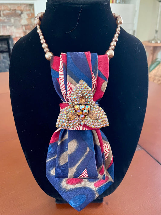 Vintage Triad Beaded Necktie Necklace