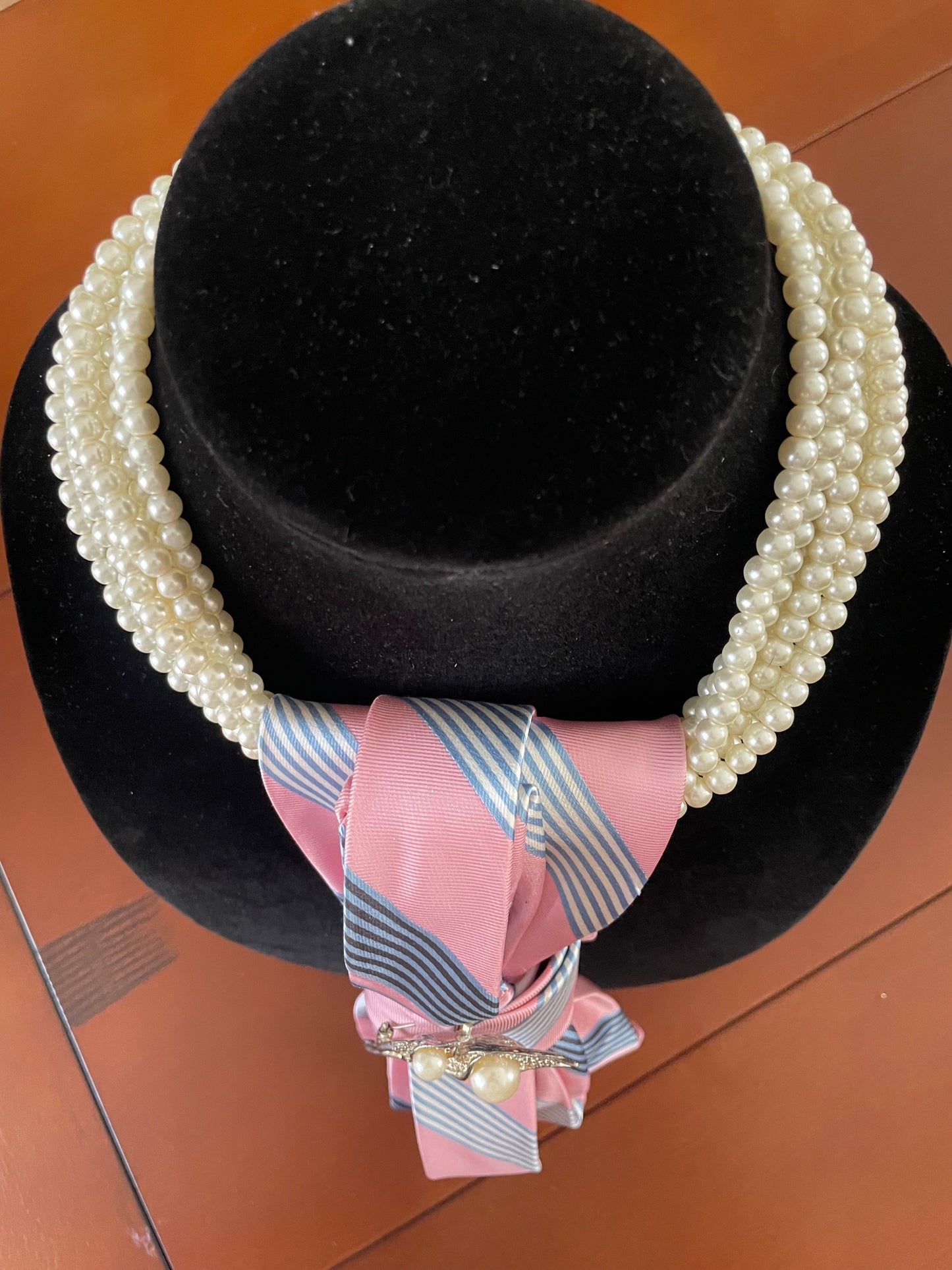 Striped and Hyped Necktie Necklace