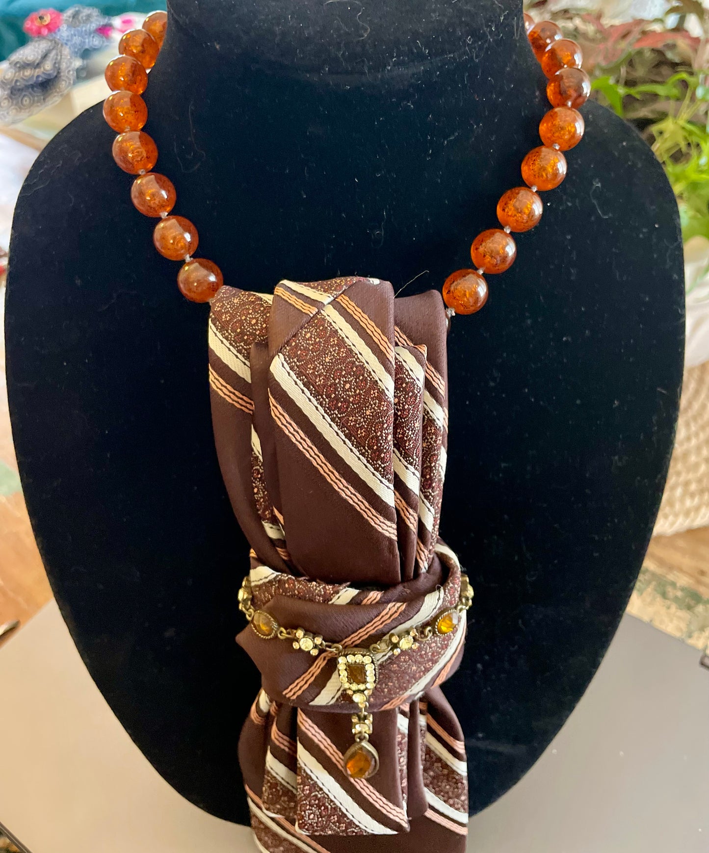 Retro Showstopper Necktie Necklace