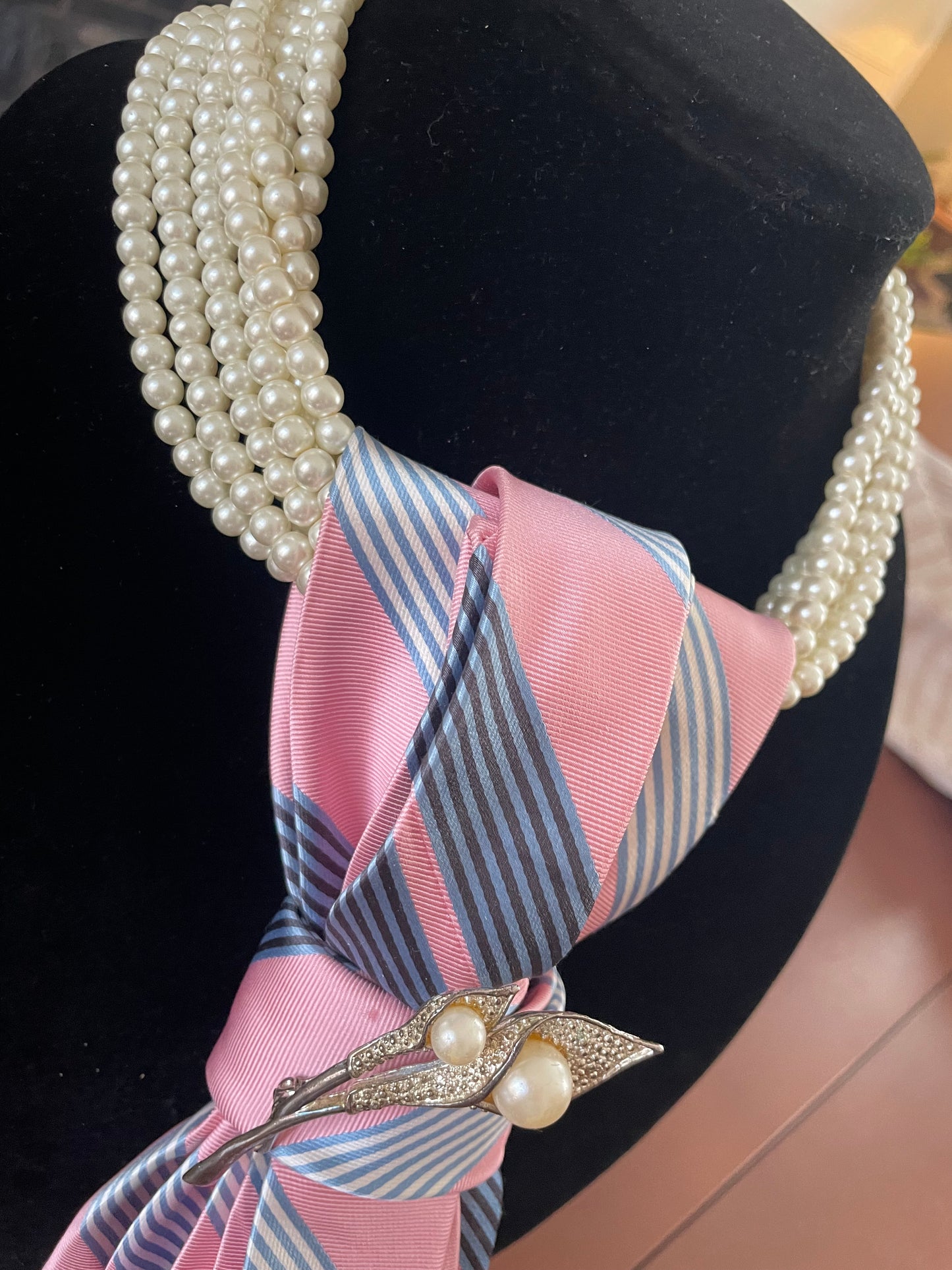 Striped and Hyped Necktie Necklace