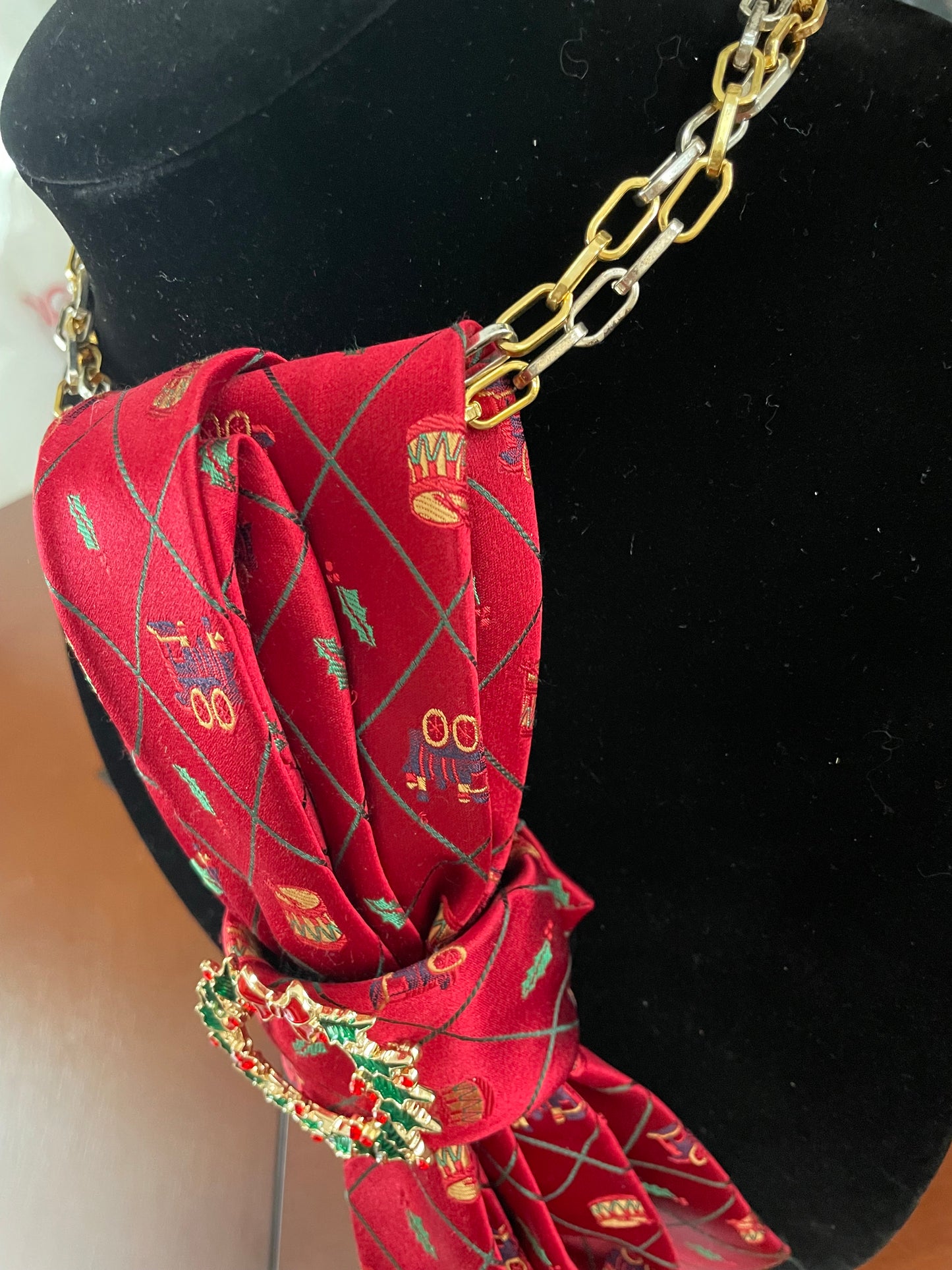 A Classic Hallmark Christmas Necktie Necklace