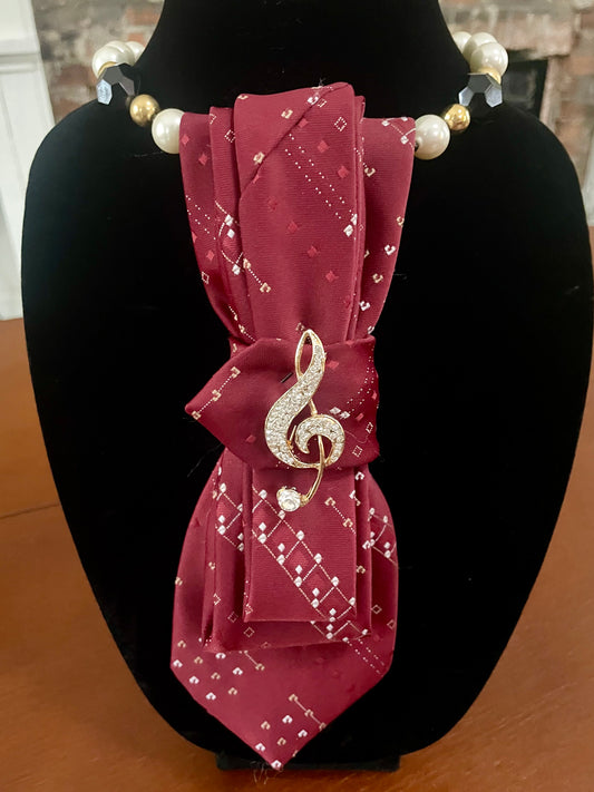 Music Note Necktie Necklace