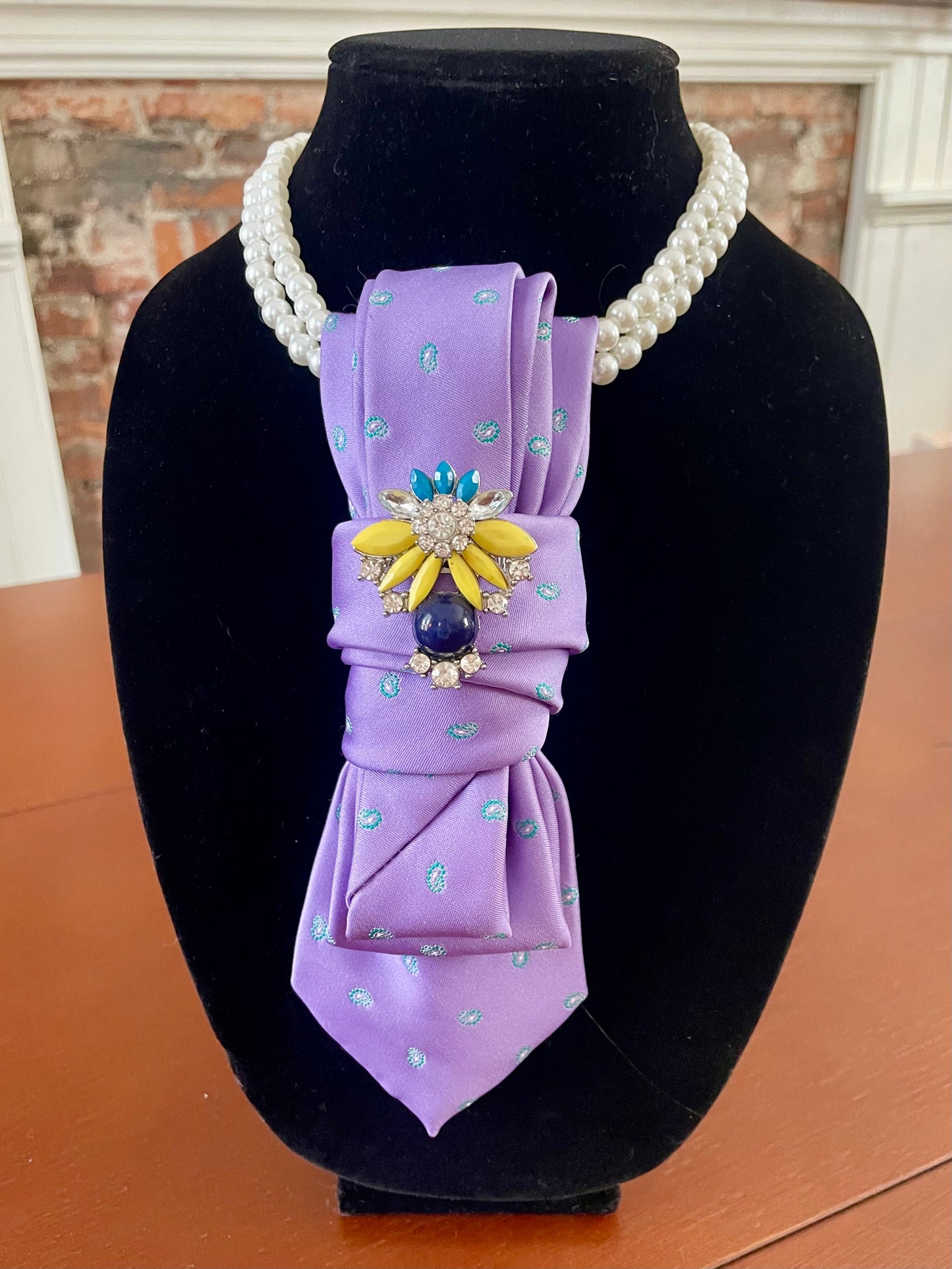 Preppy Purple Pop Necktie Necklace