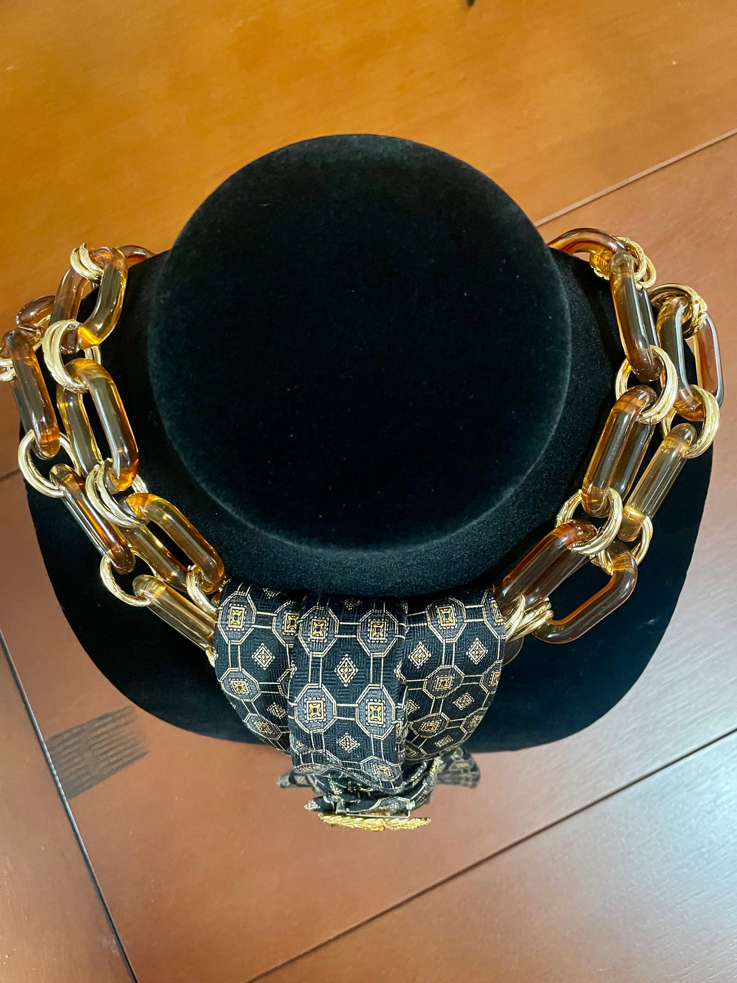 The Double Buckle Necktie Necklace