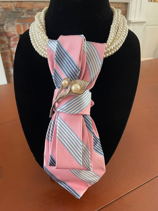 Striped and Hyped Necktie Necklace