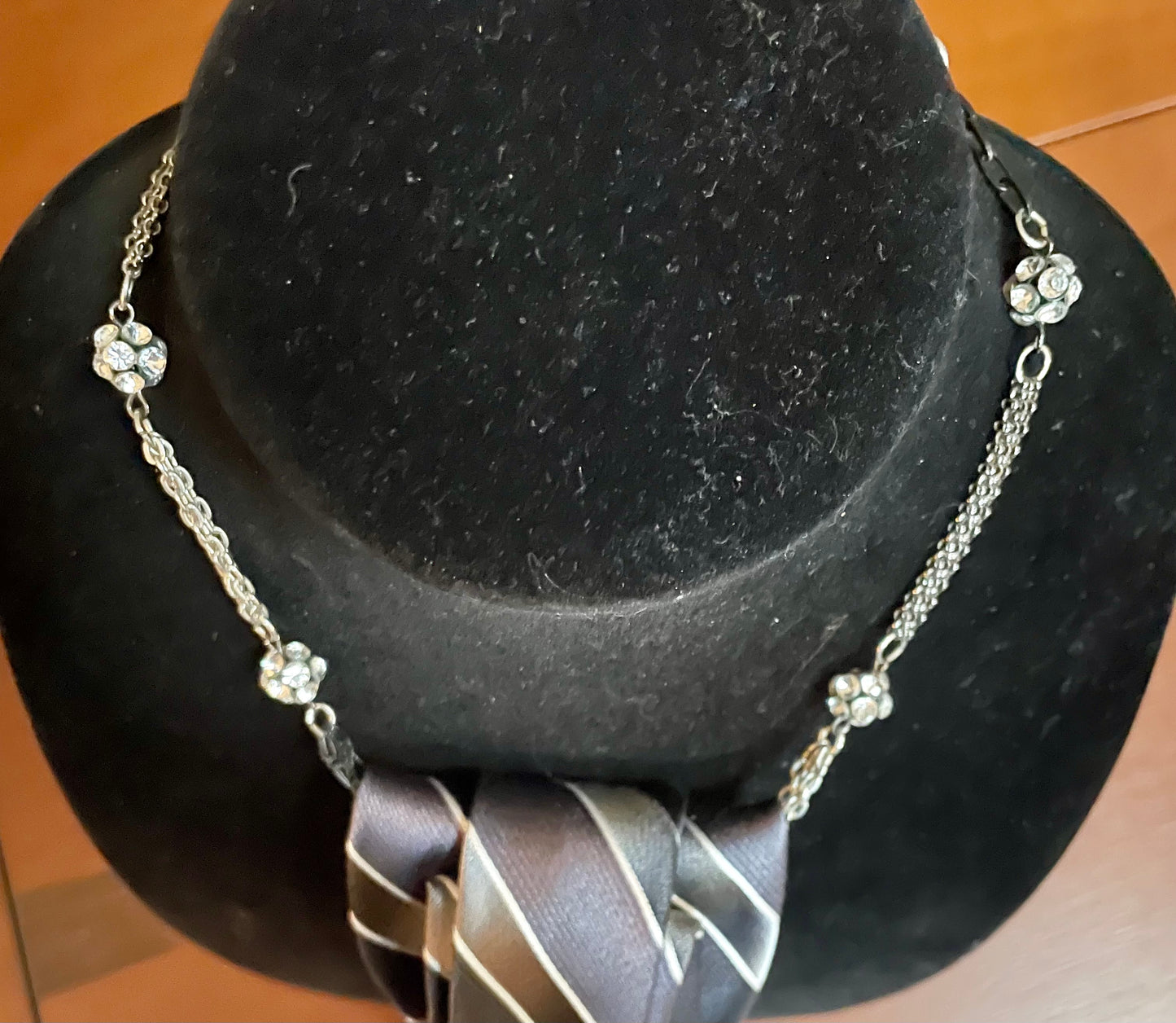 Grey Skies Windy Days Necktie Necklace