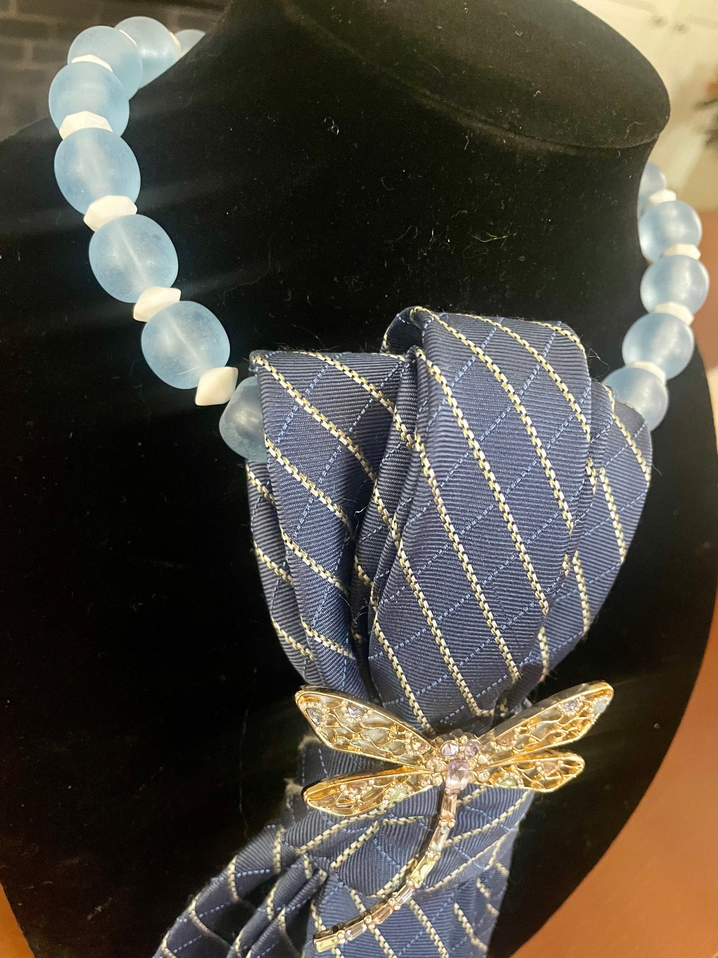 Dragonfly Skies Necktie Necklace