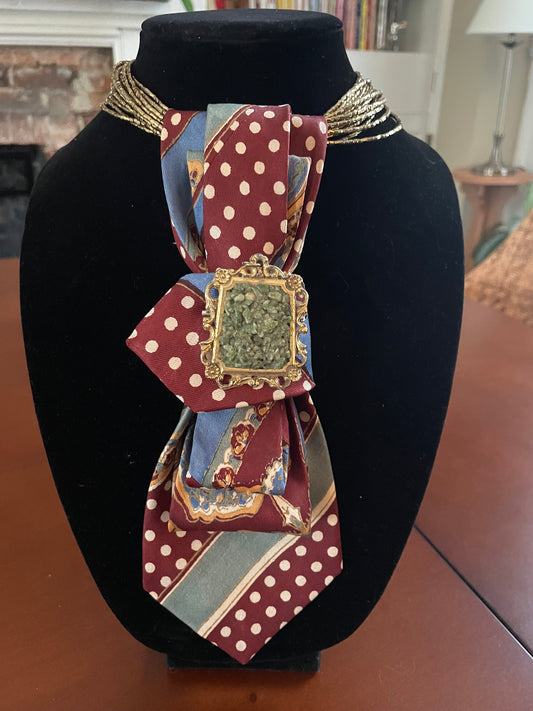 Playful Vintage Rocks! Necktie Necklace