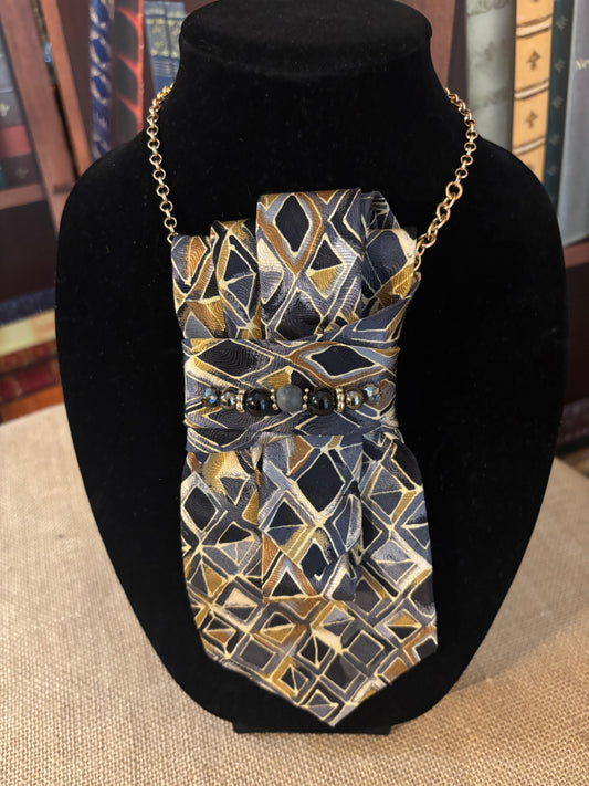 Double Diamonds Necktie Necklace