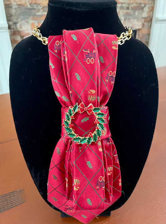 A Classic Hallmark Christmas Necktie Necklace
