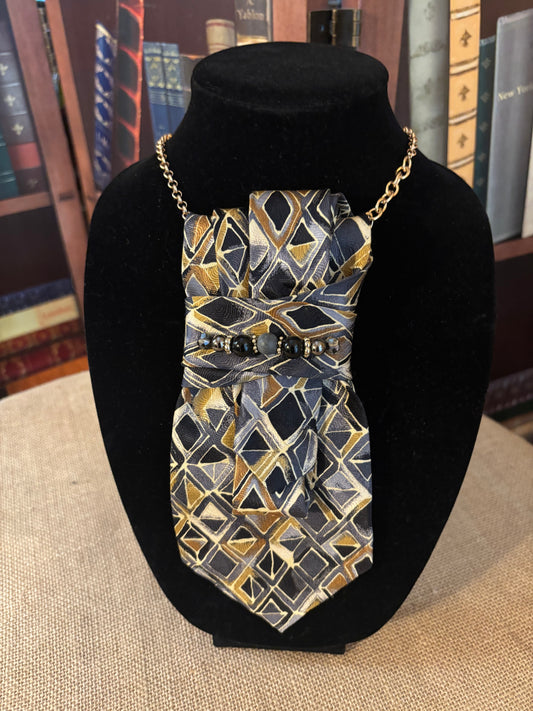 Double Diamonds Necktie Necklace