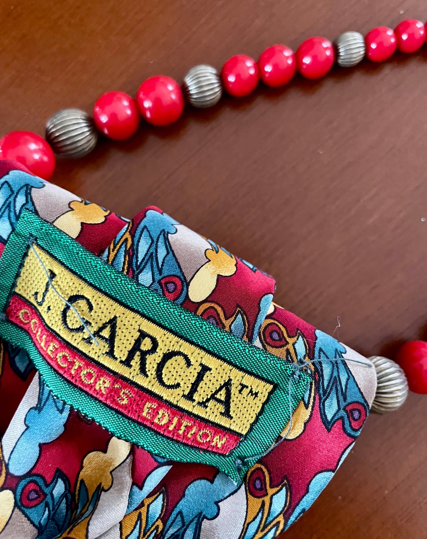 Fiery Red Butterfly necktie necklace