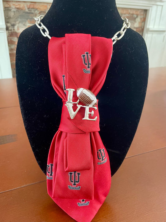 Hoo Hoo Hoosiers Necktie Necklace