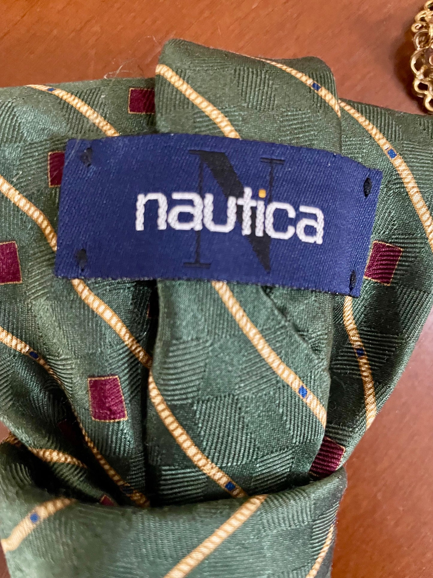 Jeweled Preppy Holiday Necktie Necklace