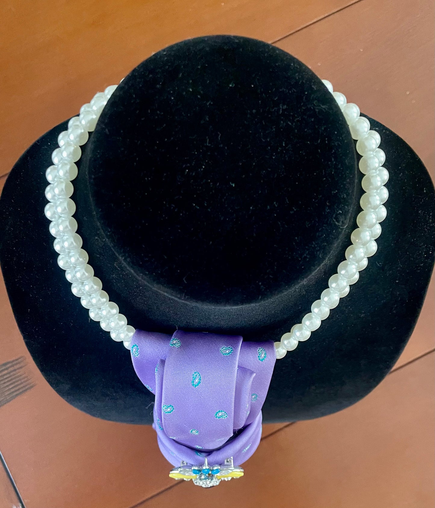 Preppy Purple Pop Necktie Necklace